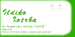 ildiko kotrba business card